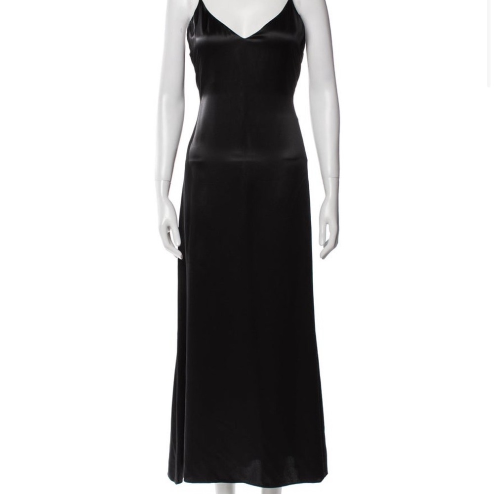 Reformation Black Silk Midi Dress